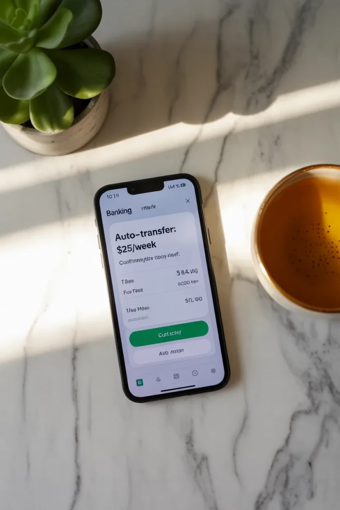automate a small weekly savings transfer