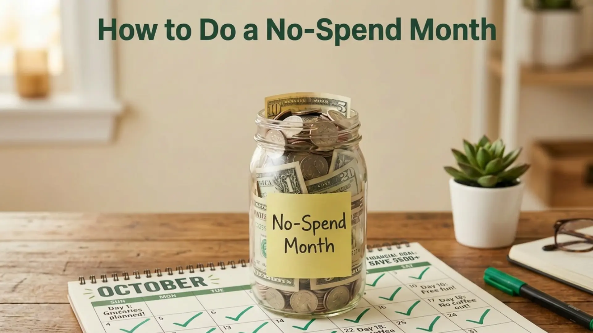 how to do a no-spend month