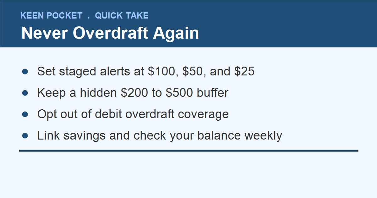 how to avoid overdraft fees and manage checking account balance