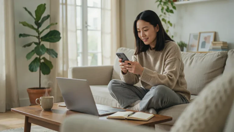 Investing 50 dollars a month for beginners: woman starting to invest