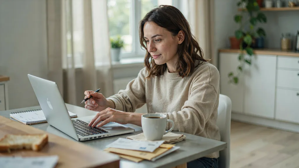Pay off 5000 credit card debt on low income: woman planning her budget